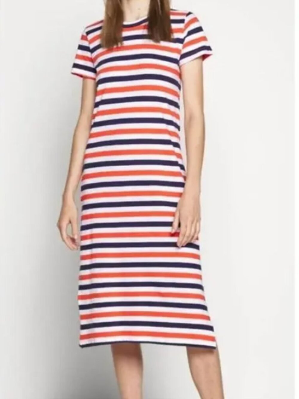 JCrew TShirt Dress in Meg Stripe Indigo Sunset